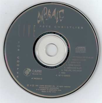 CD Pete Christlieb: Live Mosaic