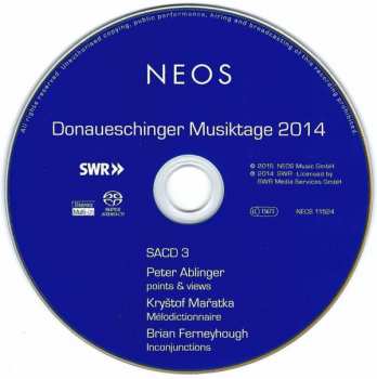 DVD/Box Set/SACD Wolfgang Rihm: Donaueschinger Musiktage 2014