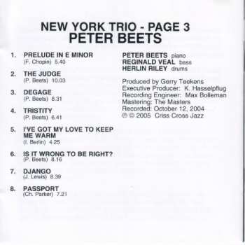 CD Peter Beets: New York Trio - Page 3