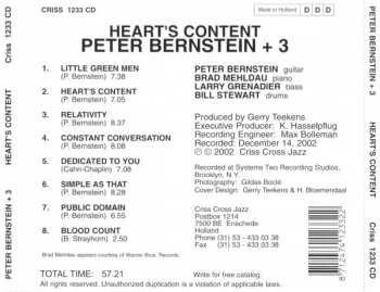 CD Peter Bernstein + 3: Heart's Content