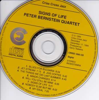 CD Peter Bernstein Quartet: Signs Of Life