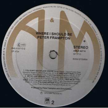LP Peter Frampton: Where I Should Be