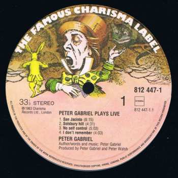 2LP Peter Gabriel: Plays Live