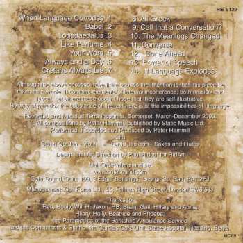 CD Peter Hammill: Incoherence