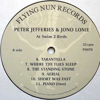 LP Peter Jefferies: At Swim 2 Birds