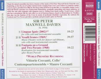 CD Peter Maxwell Davies: Linguae Ignis · Vesalii Icones · Fantasia On A Ground And Two Pavans