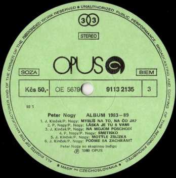 2LP Peter Nagy: Album 1983-89