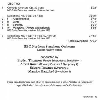 2CD Edward Downes: Symphonies 1-4; Rondo Scherzoso; Comedy Overture