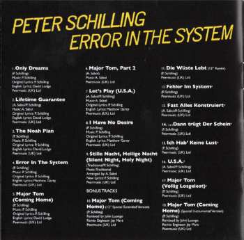 CD Peter Schilling: Error In The System