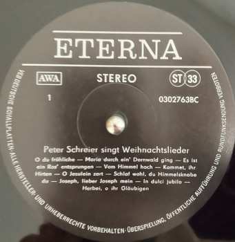 LP Peter Schreier: Peter Schreier Singt Weihnachtslieder