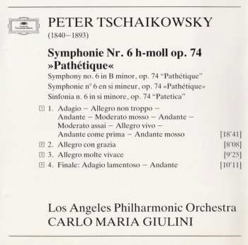 CD Pyotr Ilyich Tchaikovsky: Symphonie No.6 »Pathétique«