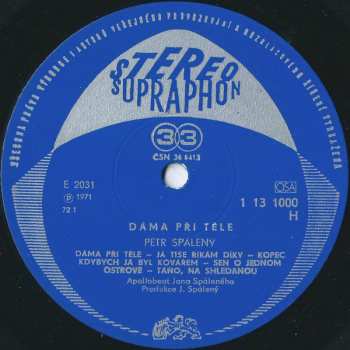 LP Petr Spálený: Dáma Při Těle