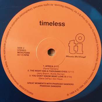 2LP Pharoah Sanders: Great Moments With Pharoah Sanders LTD | NUM | CLR