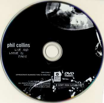 DVD Phil Collins: Live And Loose In Paris