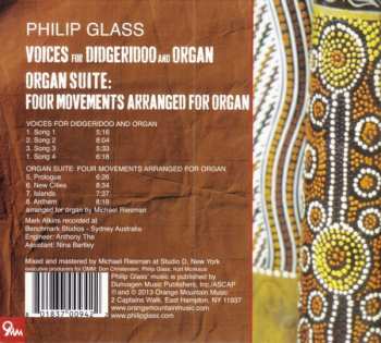 CD Philip Glass: Voices For Didgeridoo And Organ / Organ Suite