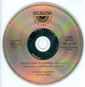 CD Philipp Scharwenka: Frühlingswogen • Arkadische Suite • Liebesnacht