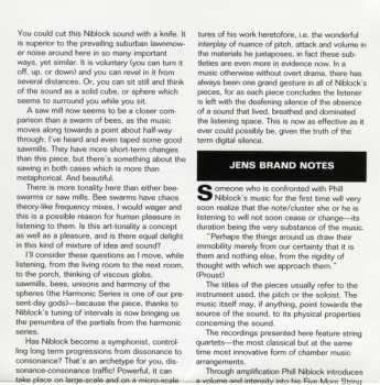 CD Phill Niblock: Music By Phill Niblock