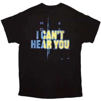 Merch Pierce The Veil: Pierce The Veil Unisex T-shirt: I Can't Hear You (black) (back Print) (small) S
