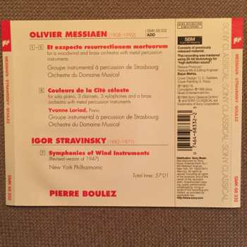 CD Igor Stravinsky: Et Expecto Resurrectionem Mortuorum, Couleurs De La Cité Céleste / Symphonies Of Wind Instruments