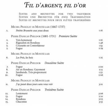 CD Michel Pignolet de Montéclair: Fil D'argent, Fil D'or