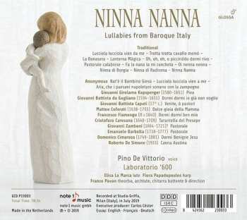 CD Pino de Vittorio: Ninna Nanna: Lullabies From Baroque Italy