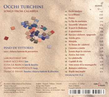 CD Pino de Vittorio: Occhi Turchini: Songs From Calabria