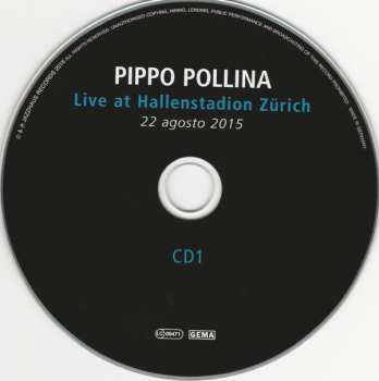 2CD/DVD Pippo Pollina: Live At Hallenstadion Zürich - 22 Agosto 2015