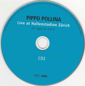 2CD/DVD Pippo Pollina: Live At Hallenstadion Zürich - 22 Agosto 2015