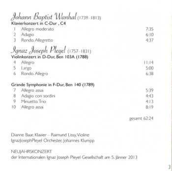 CD Ignaz Pleyel: Concerti & Symphonie