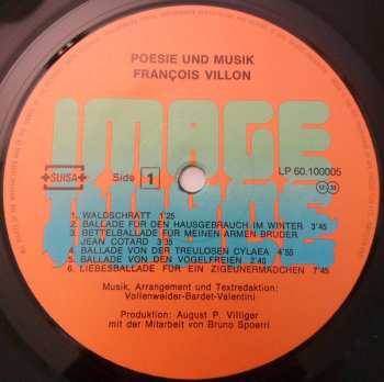 LP Poesie Und Musik: Francois Villon
