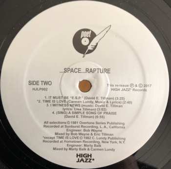 LP Potter And Tillman: ...Space...Rapture