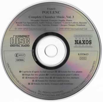 CD Francis Poulenc: Complete Chamber Music, Volume 3