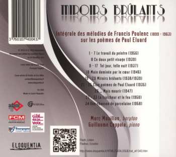 CD Francis Poulenc: Miroirs Brûlants