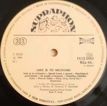 LP Pražská Kapela Petra Finka: Jaké Je To Milování