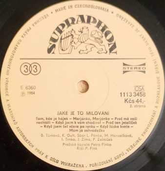 LP Pražská Kapela Petra Finka: Jaké Je To Milování