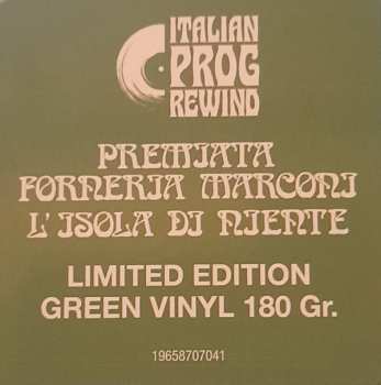 LP Premiata Forneria Marconi: L'Isola di Niente LTD | CLR