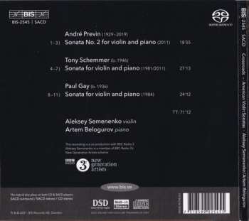 SACD André Previn: Crossroads (American Violin Sonatas By Previn ∙ Schemmer ∙ Gay)
