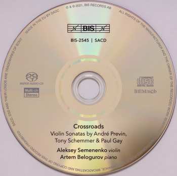 SACD André Previn: Crossroads (American Violin Sonatas By Previn ∙ Schemmer ∙ Gay)