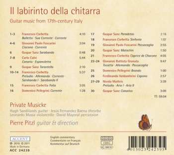 CD Private Musicke: Private Musicke & Pierre Pitzl Il Labirinto Della Chitara - Gutar Music From 17th-Century Italy 