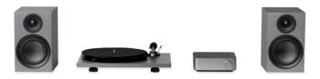 Hi-Fi Pro-ject Stereo Set Phono + Streaming -  Audio Set Se Zesilovačem Wiim A Gramofonem, šedý