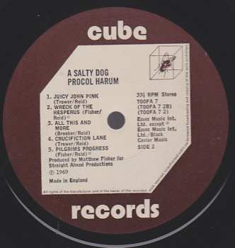 2LP Procol Harum: A Whiter Shade Of Pale / A Salty Dog