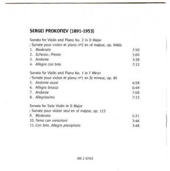 CD Sergei Prokofiev: Complete Violin Sonatas