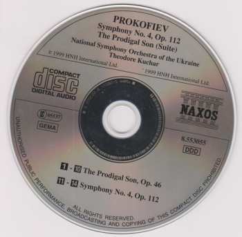 CD Sergei Prokofiev: Symphony No. 4, Op. 112, The Prodigal Son (Suite)