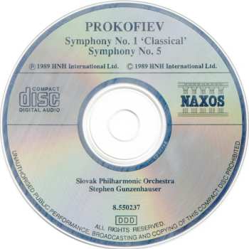CD Sergei Prokofiev: Classical Symphony / Symphony No. 5