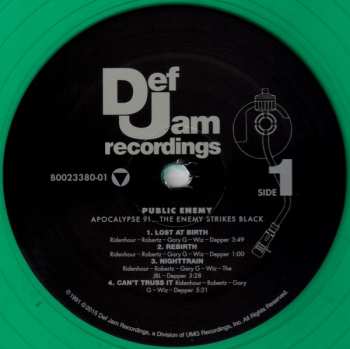 LP Public Enemy: Apocalypse 91... The Enemy Strikes Black CLR