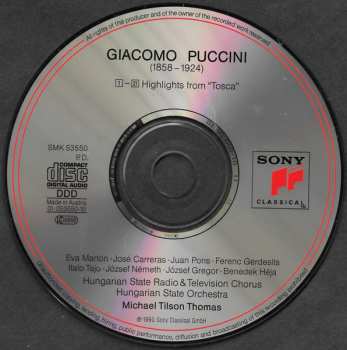 CD Giacomo Puccini: Tosca Highlights