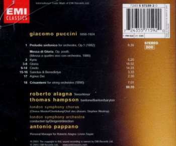 CD Giacomo Puccini: Messa Di Gloria, Preludio Sinfonico, Crisantemi