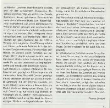 CD Georg Friedrich Händel: Baroque Esprit - Purcell: Dioclesian Suite; Händel: Concerto Grosso Op. 6 No. 6 Il Duello Amoroso