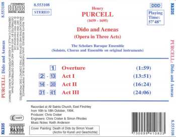 CD Henry Purcell: Dido And Aeneas (Opera In Three Acts)