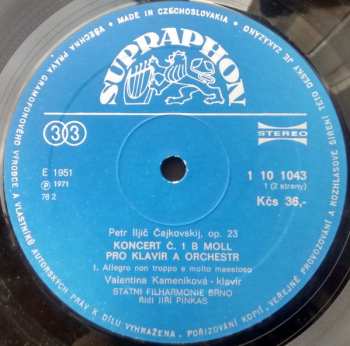 LP Pyotr Ilyich Tchaikovsky: Koncert B Moll Pro Klavír A Orchestr